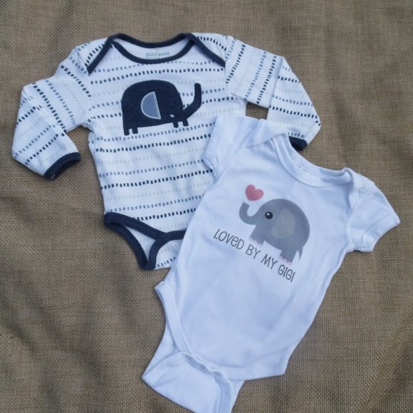 6-9 Month Elephant Onesies - Picture 1 of 3